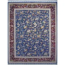 فرش 1500 شانه ابریشم نما آراد تراکم 4500 مدل شکارگاه زمینه کاربنی