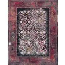 فرش 1200 شانه وزرا تراکم 3600 طرح هاله رنگ زمینه لاکی