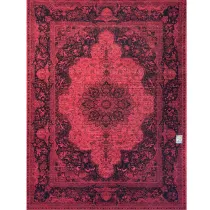 فرش 1200 شانه وزرا تراکم 3600 طرح جیران رنگ زمینه لاکی