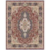 فرش 1500 شانه ابریشم نما آراد تراکم 4500 مدل سالاری زمینه لاکی