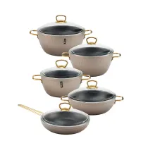 سرویس قابلمه گرانیتی 10 پارچه ام جی اس مدل فورج کد FR04G