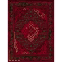 فرش 1200 شانه نگین فیروزه مدل هریس زمینه لاکی