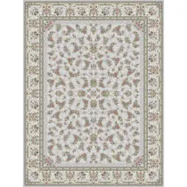 فرش 1200 شانه نگین فیروزه مدل رضوان زمینه نقره ای