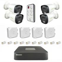پکیج دوربین مداربسته ۴ کانال ۲ مگاپیکسل IP سیماران مدل IP4CH2MP-212812
