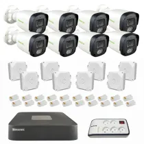 پکیج دوربین مداربسته 8 کانال ۲ مگاپیکسل IP سیماران مدل IP8CH2MP-212813