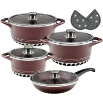 سرویس قابلمه 10 پارچه گرانیت ام جی اس طرح ایتالیا C