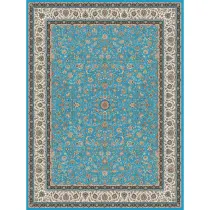 فرش 1200 شانه اکرلیک شاهرخ تراکم 3600 مدل افشان قجری زمینه آبی