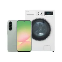 پک ویژه طلایی گوشی موبایل سامسونگ Galaxy A56 مشکی ظرفیت 256 گیگابایت و رم 12 گیگابایت - ویتنام و ماشین لباسشویی سفید 8 کیلویی اسنوا سری آرین
