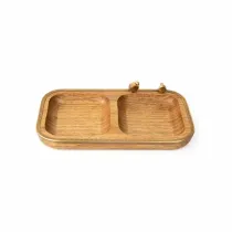 اردو خوری چوب و برنج گلدکیش طرح گلدن برد مدل 829422