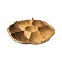 اردو خوری چوب و برنج گلدکیش طرح گلدن برد مدل 829486