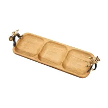 اردو خوری چوب و برنج گلدکیش طرح باترفلای مدل 829806
