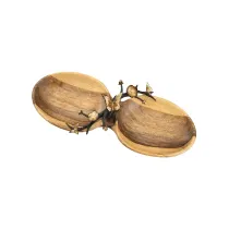 اردو خوری چوب و برنج گلدکیش طرح باترفلای مدل 829821