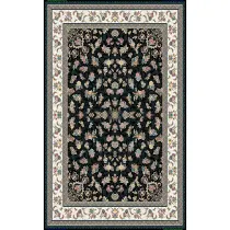 فرش 700 شانه اکرولیک آنا تراکم 2550 گالری کلاسیک نقشه گیلدا سرمه ای