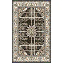 فرش 700 شانه اکرولیک آنا تراکم 2550 گالری کلاسیک نقشه گلسا سرمه ای