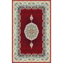 فرش 700 شانه اکرولیک آنا تراکم 2550 گالری کلاسیک نقشه هالیدی زرشکی