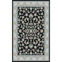 فرش 700 شانه اکرولیک آنا تراکم 2550 گالری کلاسیک نقشه سارگل سرمه ای