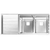 سینک توکار دو لگن اسنوا مدل SS-42129L/SS-42129R