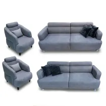 مبل ۸ نفره تخت خواب شو کاپری میلانو طوسی برند جی اچ چوب راش