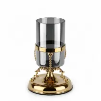 شمعدان کریستال و برنج هارپات مدل CL-014-G