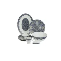سرویس چینی 6 نفره پرسل bone china سرمه ای 29 پارچه کد 80394-DB