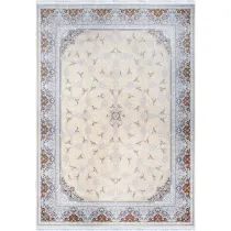 فرش 1200 شانه اکرلیک جمیل تراکم 3600 مدل دایانا زمینه بژ طلاکوب