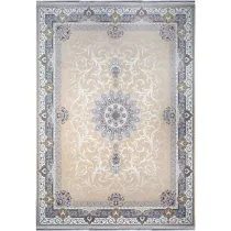 فرش 1200 شانه اکرلیک جمیل تراکم 3600 مدل هایلی زمینه بژ