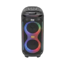 اسپیکر قابل حمل شارژی مکسیدر مدل MX-DJ2081 CN8E03 PRO دارای 2 ساب ووفر 8 اینچ، رقص نور، کارائوکه، AUX ،USB