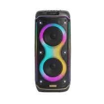 اسپیکر قابل حمل شارژی مکسیدر مدل MX-DJ2101 CN10E49 دارای 2 ساب ووفر 10 اینچ، رقص نور، کارائوکه، AUX ،USB