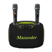 اسپیکر قابل حمل شارژی مکسیدر مدل RS5434-FN108 دارای رقص نور، پورت USB و AUX