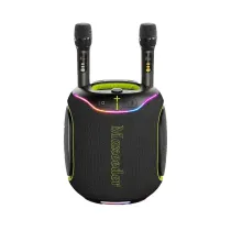 اسپیکر قابل حمل شارژی مکسیدر مدل RS5434-FN112 دارای رقص نور، پورت USB و AUX