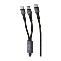 کابل شارژ و دیتا کنفی Type-C به دو Type-C فست PD 65 وات بودی مدل DC210C2C12B طول 1.2 متر