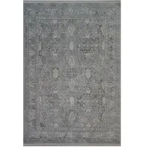 فرش 1200 شانه اکرلیک گل برجسته ایده آل تراکم 3600 کد 3582 وینتیج گلکسی زمینه صدفی نقره ای