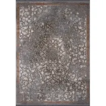 فرش 1200 شانه اکرلیک گل برجسته ایده آل تراکم 3600 کد 7026 وینتیج گلکسی زمینه صدفی نقره ای