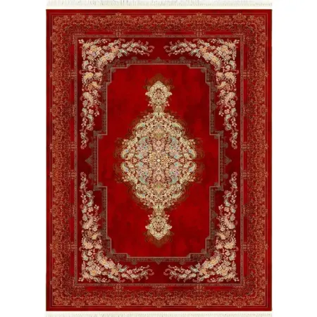 فرش ابریشم ماشینی ۱۲۰۰ شانه کد T1081