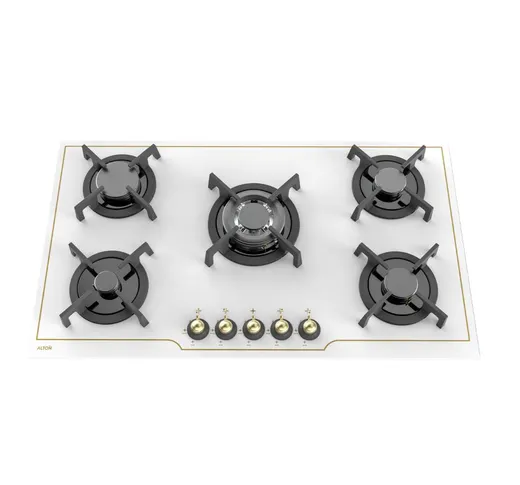 اجاق گاز رومیزی آلتون IG-521-W کلاسیک سفید ولوم طلایی ساباف