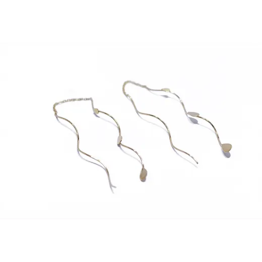 گوشواره طرح پیچ دوبل قطره