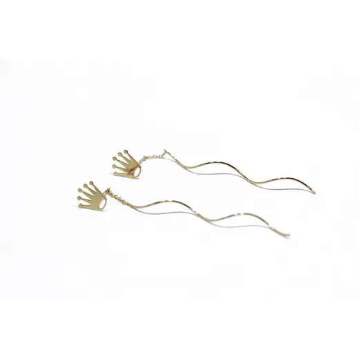 گوشواره طلا طرح پیچ تاج