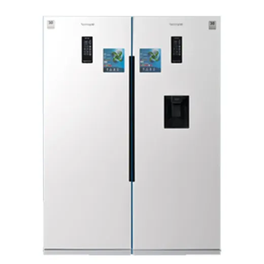 یخچال فریزر دوقلو تاکنوگلد مدل 602R-600F سفید یخساز اتوماتیک داخلی آبریز دار
