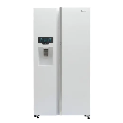 یخچال فریزر ساید بای ساید اسنوا سری فرنیا مدل ARS3Di-L300-S/W یخساز اتوماتیک بیرونی آبریز اتوماتیک