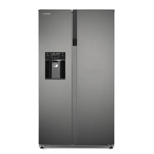 یخچال فریزر ساید بای ساید ایکس ویژن مدل HS550 یخساز اتوماتیک بیرونی آبریز اتوماتیک
