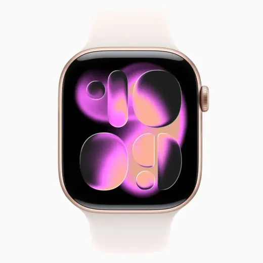 ساعت هوشمند اپل مدل Series 11 Aluminum Case با بند سیلیکونی Rosegold