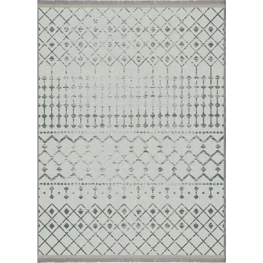 فرش ماشینی مراکشی هانوکس طرح اسمر طوسی کد MHX.009.1