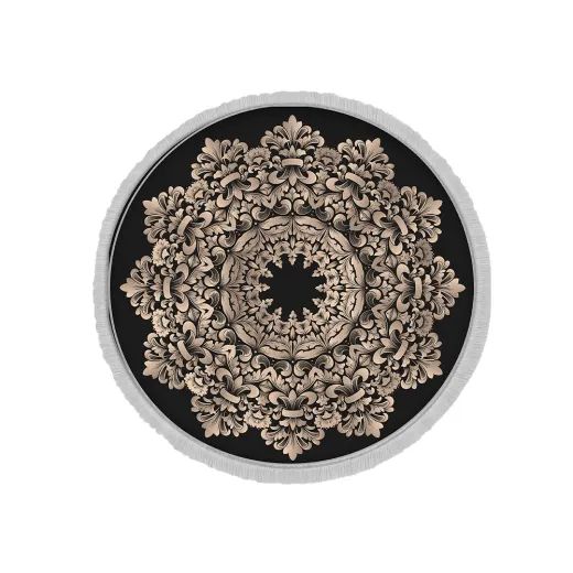 فرش ماشینی گرد هانوکس طرح طلا کوب کد IFC.2829.04