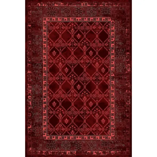 فرش ماشینی مدرن هانوکس طرح لویس قرمز کد L336