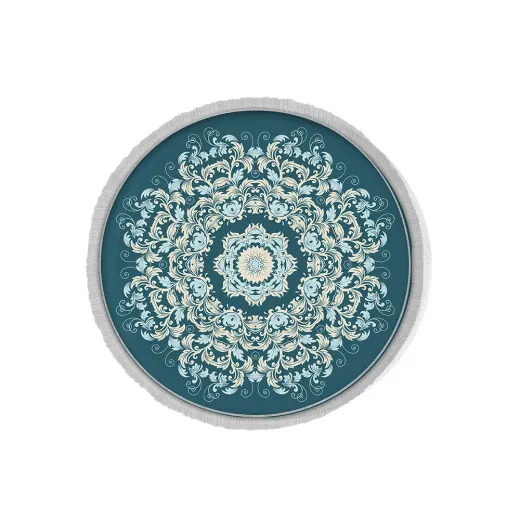 فرش ماشینی گرد هانوکس طرح یشم کد IFC.2828.00