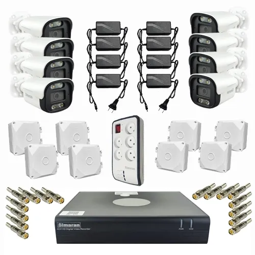پکیج دوربین مداربسته 8 کانال 2 مگاپیکسل HD سیماران HD8CH2MP-212750