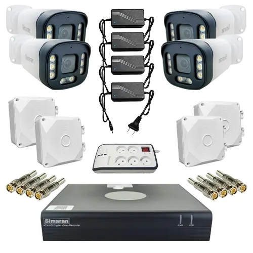 پکیج دوربین مداربسته 4 کانال 5 مگاپیکسل HD سیماران HD4CH5MP-212751
