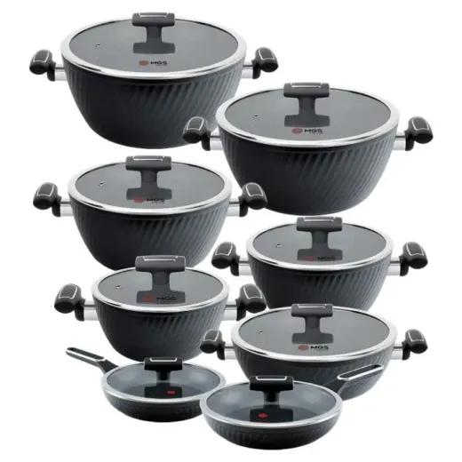 سرویس قابلمه 16 پارچه ام جی اس فورج کد FR07 Black