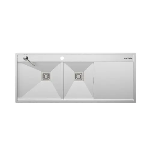 سینک دست‌ساز باکسی پله‌ای دولگن سینی‌دار مکنزی مدل MB1202DP - تصویر 1