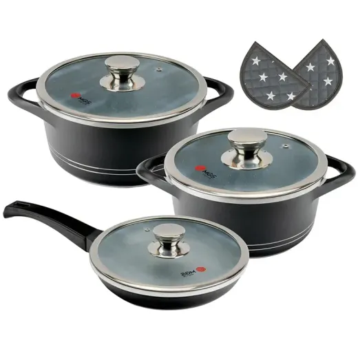 سرویس قابلمه 8 پارچه ام جی اس مدل ایتالیا B Flat